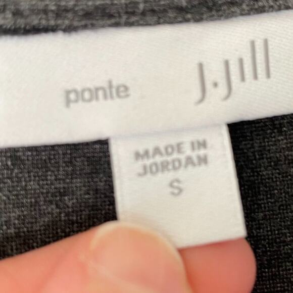 J. Jill Charcoal Gray Ponte Knit Sweatshirt Blazer/Jacket, Stretch, Size S - Picture 7 of 12